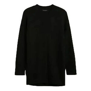 Banana Republic Women's Black Acrylic/Nylon Knit Slouchy Cardigan Sweater w Snap